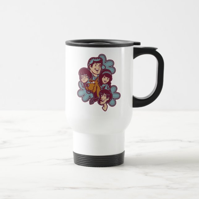 Paisely Flower Scooby-Doo and the Gang Travel Mug (Right)