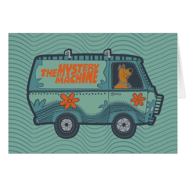 Paisely Scooby-Doo Driving Mystery Machine (Front Horizontal)