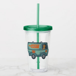 Paisely Scooby-Doo Driving Mystery Machine Acrylic Tumbler