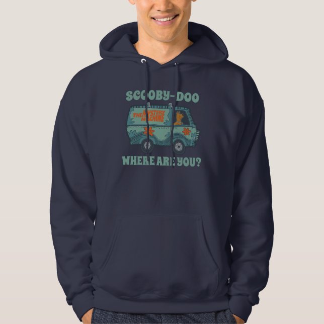 Paisely Scooby-Doo Driving Mystery Machine Hoodie (Front)