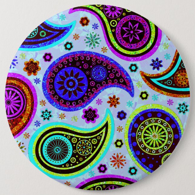 Paisley 2.0-Light Background 6 Cm Round Badge (Front)