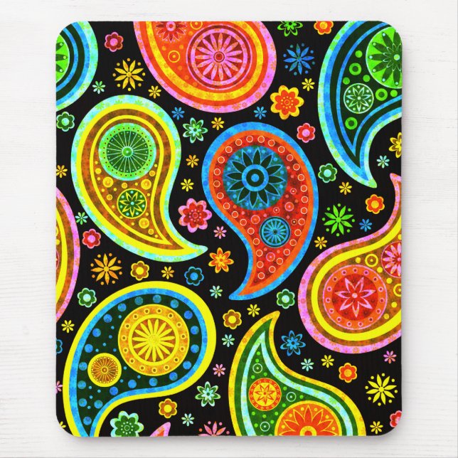 Paisley 2.0-Worm Tones Mouse Mat (Front)