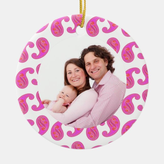 Paisley 2 ceramic tree decoration (Front)