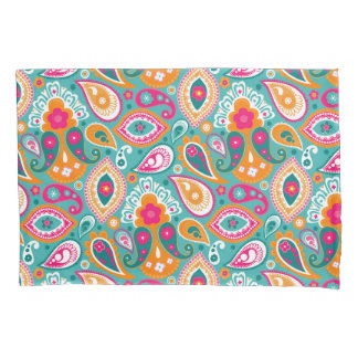 Paisley 70s 60s Boho Retro Pillowcase
