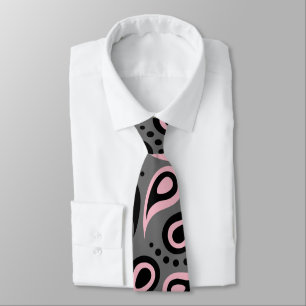 Paisley abstract pattern tie