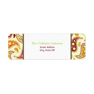 Paisley Address Label