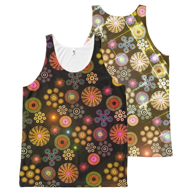 Paisley All-Over Print Tank Top (Front and Back)