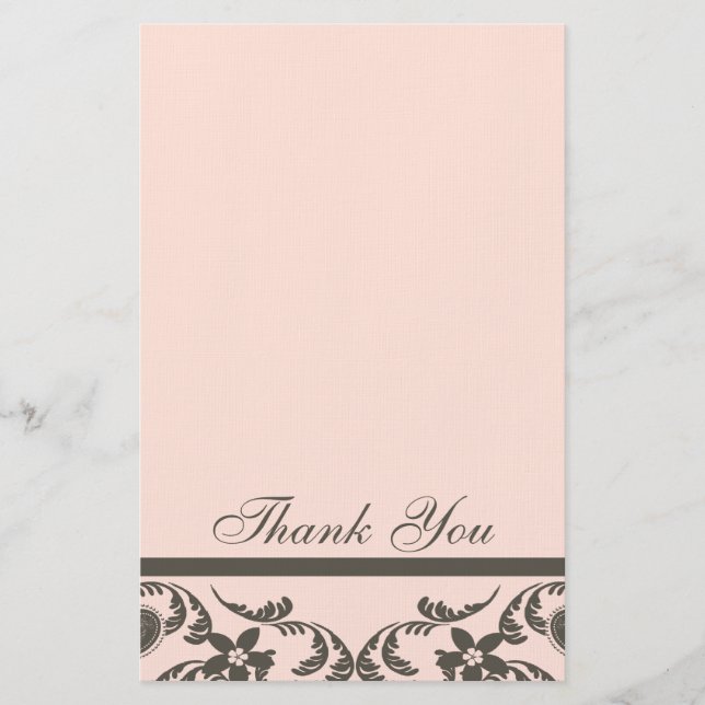Paisley and Floral Thank You Cards (Front)