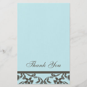 Paisley and Floral Thank You Cards