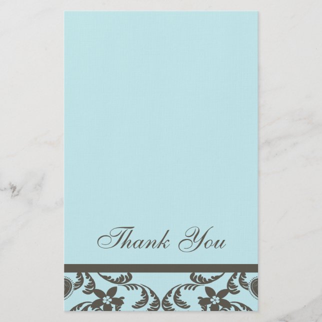Paisley and Floral Thank You Cards (Front)