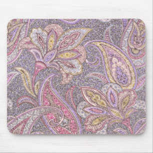 Paisley and flower pattern mouse mat