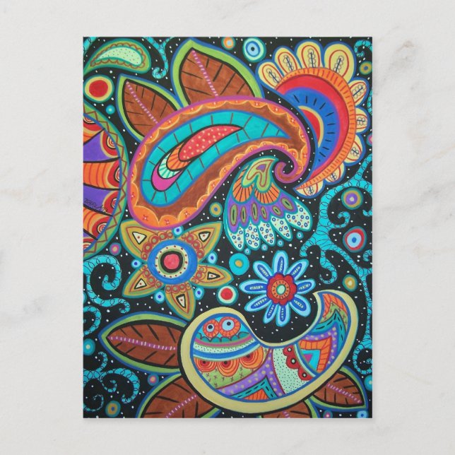 Paisley Art image products items Postcard (Front)