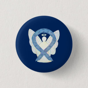 Paisley Awareness Ribbon Angel Art Pin Buttons