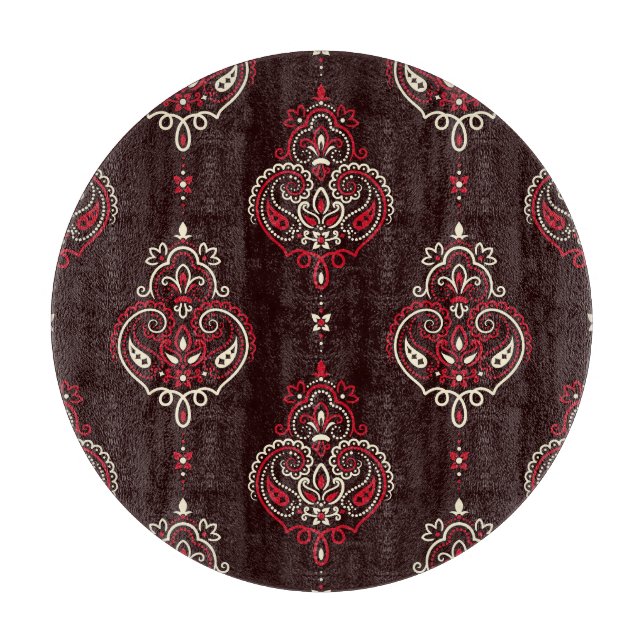 Paisley Bandanna: Boho Vintage Print. Cutting Board (Front)