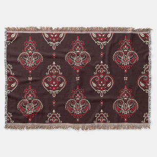 Paisley Bandanna: Boho Vintage Print. Throw Blanket