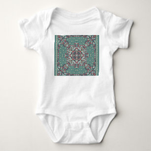 Paisley Bandanna Print: Silk Neck Scarf Baby Bodysuit
