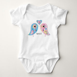 Paisley Birds Baby Bodysuit