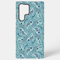 Paisley birds in baby blue