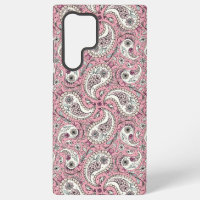 Paisley birds in baby pink