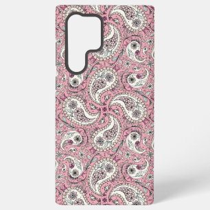 Paisley birds in baby pink samsung galaxy case