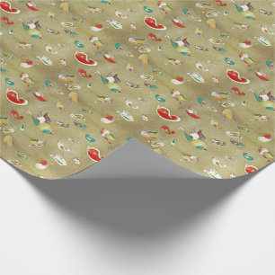 Paisley birds - wrapping paper