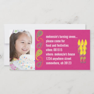 Paisley Birthdy Photo Invitation