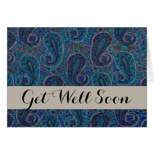 Paisley Blue Indian Boho Art Pattern