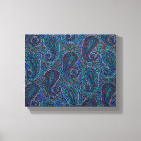 Paisley Blue Indian Boho Art Pattern
