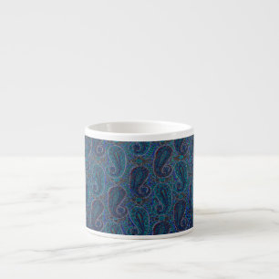 Paisley Blue Indian Boho Classic Vintage Espresso Cup