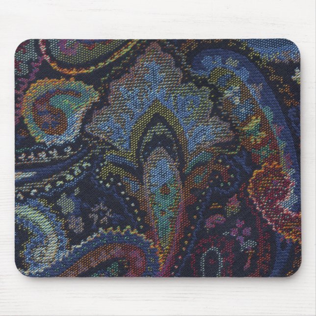 Paisley Blue Mouse Mat (Front)