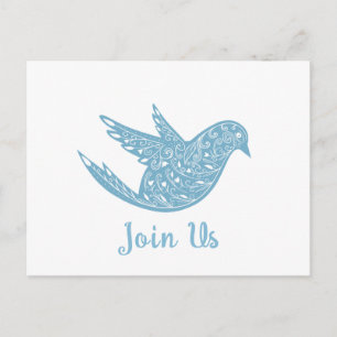 Paisley Bluebird Easter Invitation