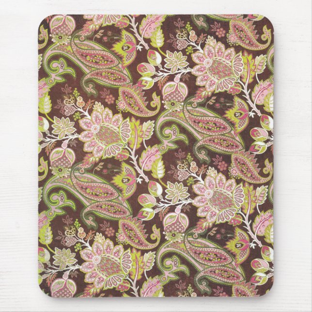 paisley brown mouse mat (Front)