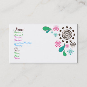 Paisley Burst Business Card
