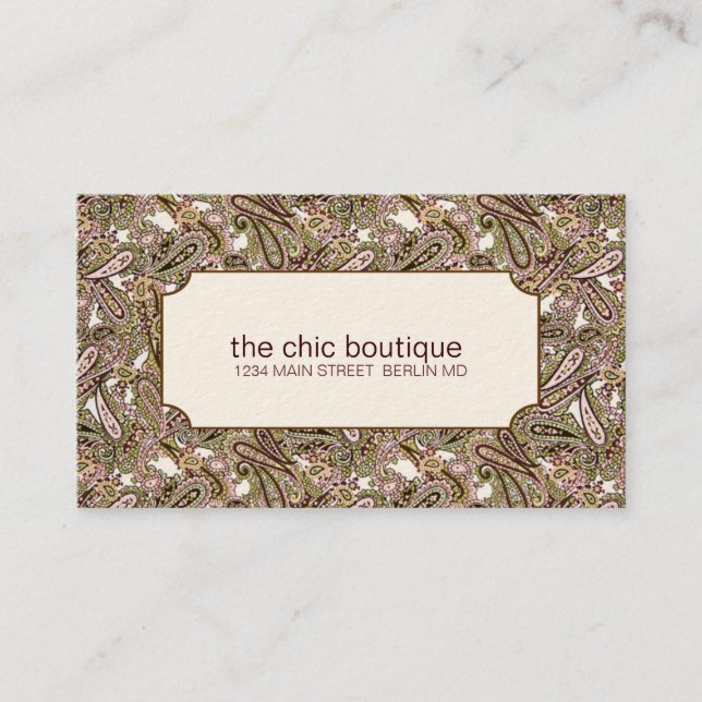 Paisley Business Cards (Front)
