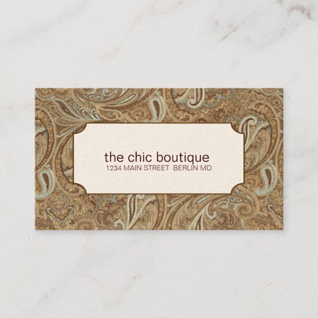 Paisley Business Cards (Front)