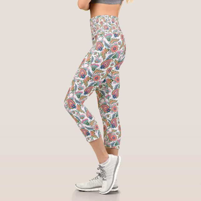 Paisley Capri Leggings (Left)