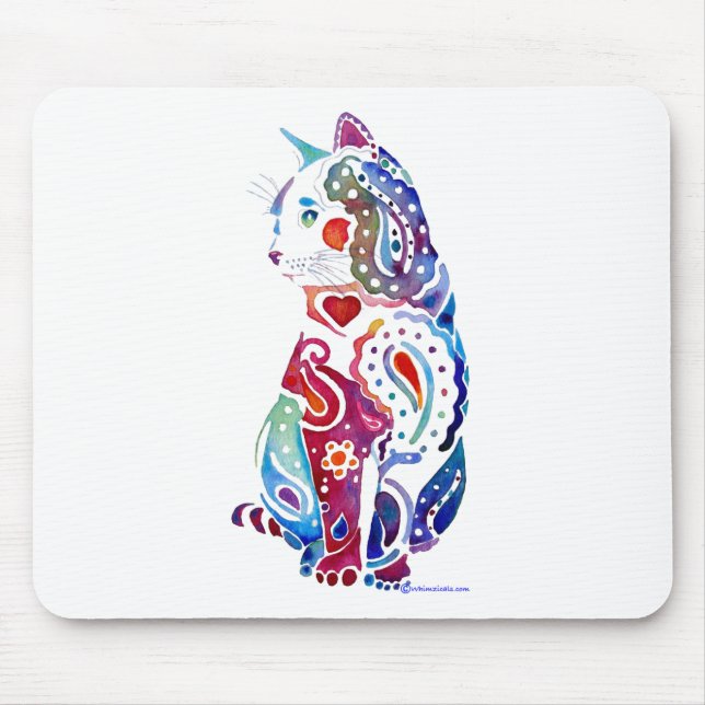 Paisley Cat Designs Mouse Mat (Front)