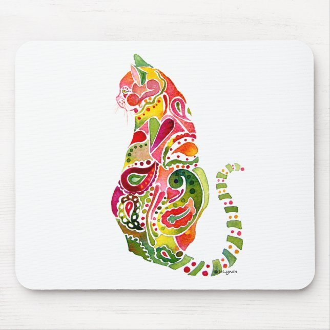 Paisley Cat  Mousepad (Front)
