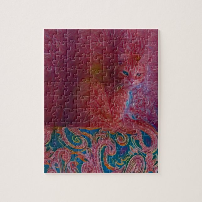 Paisley Cat Puzzle (Vertical)