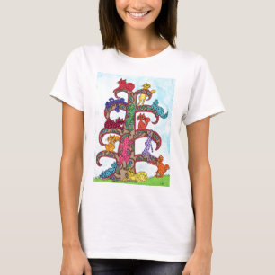 Paisley Cat Tree of Life T-Shirt
