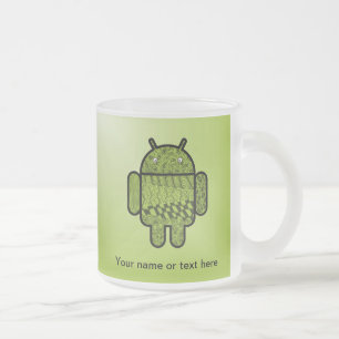 Paisley Character for the Android™ Robot Frosted Glass Coffee Mug