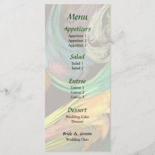 Paisley Closeup Wedding Menu