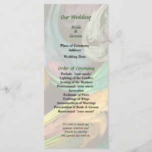 Paisley Closeup Wedding Program Programme