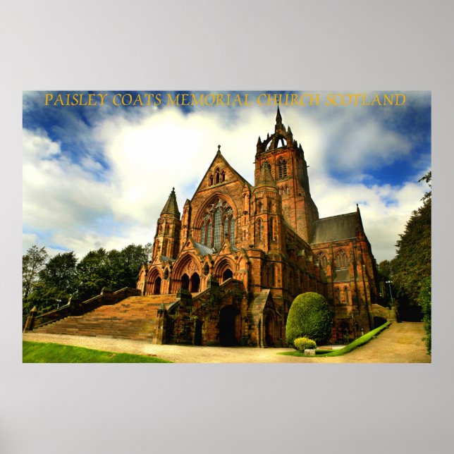 paisley coats memorial church scotland poster (Front)