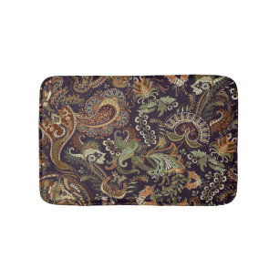 Paisley Colourful Textile: Ethnic Vintage Design Bath Mat