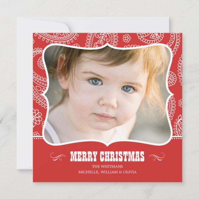 Paisley Cowboy Christmas Cards (Front)