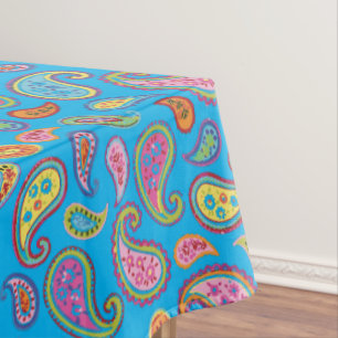 Paisley Cute Colourful 1st Birthday Party Tablecloth