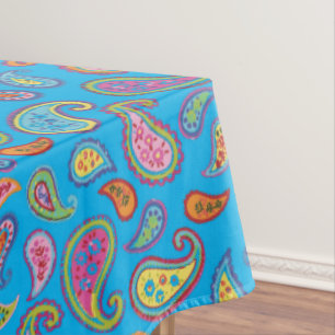 Paisley Cute Colourful 1st Birthday Party Tablecloth