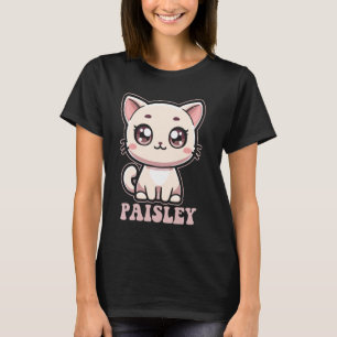 Paisley Cute Kitty Cat Design for Girls Name Paisl T-Shirt