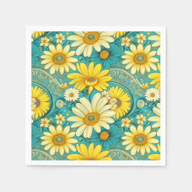 Paisley Daisy Napkin (Front)